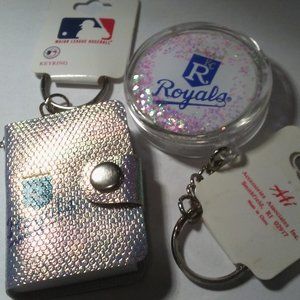 KANSAS CITY ROYALS MBL Memorabilia BASEBALL Key Chains 2 styles NWT